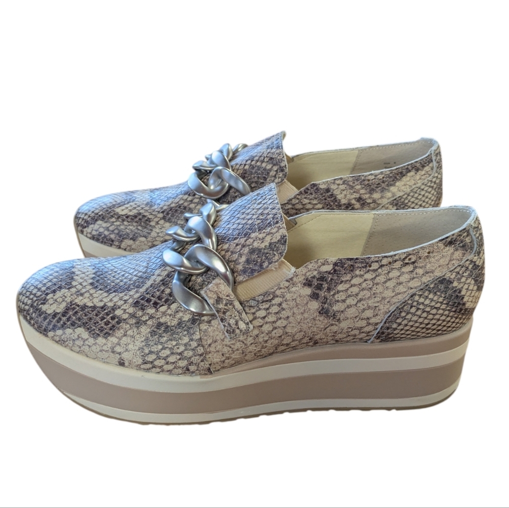 Dolce Vita Jhenee Snake Embossed Platform Loafer Sand Size 8 - Picture 10 of 10